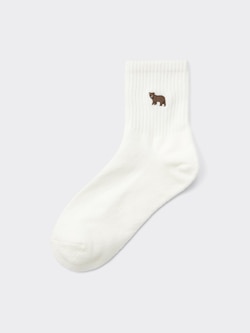 スタイルヒートアンクルソックス(刺繍)