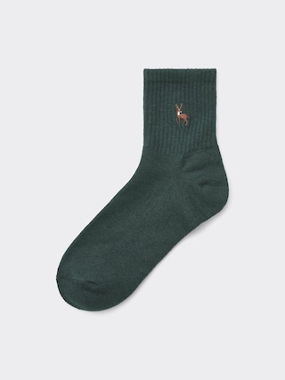 スタイルヒートアンクルソックス(刺繍) 【メンズ】 【インナー・下着】【GU公式/ジーユー】 【DARK GREEN】 スタイルヒートアンクルソックス(刺繍) 【メンズ】 【インナー・下着】【GU公式/ジーユー】 【DARK GREEN】