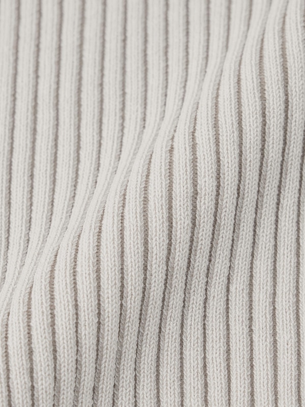 リブヘンリーネックセーター(半袖)