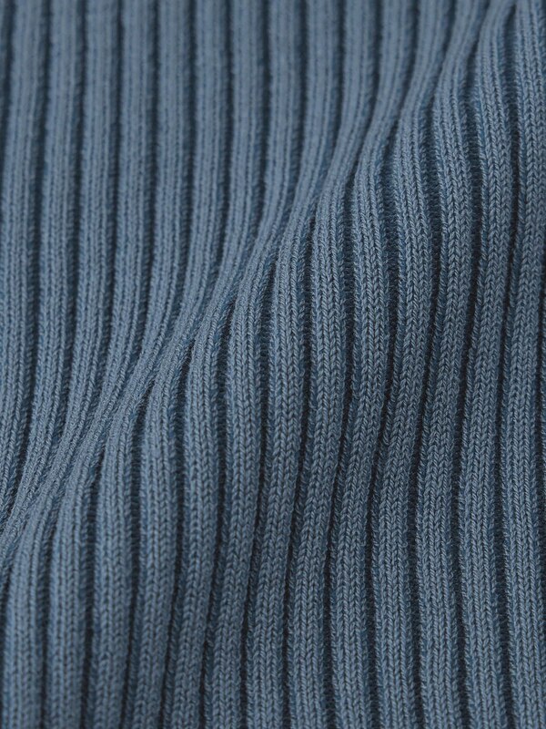 リブヘンリーネックセーター(半袖)