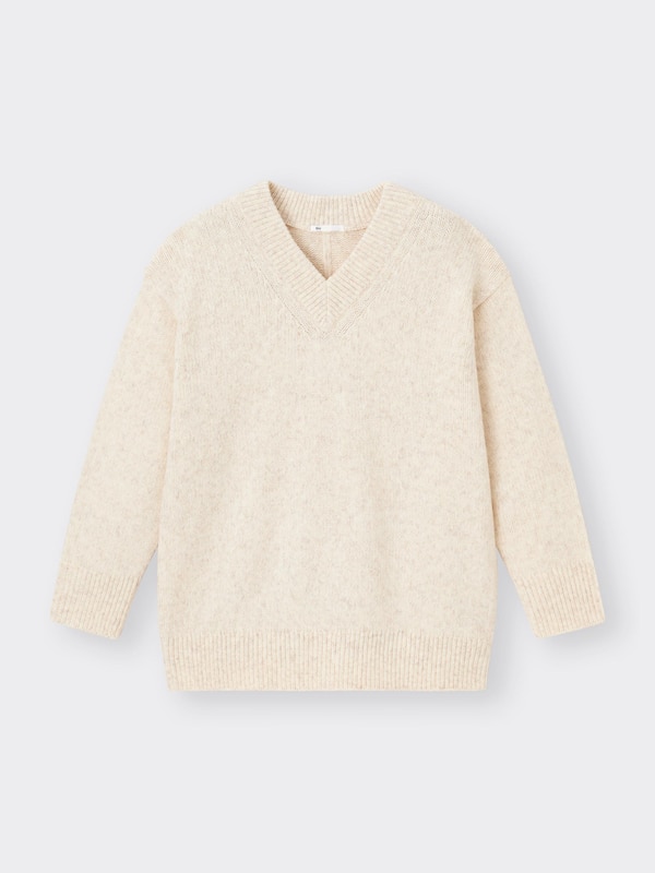 メランジVネックセーター