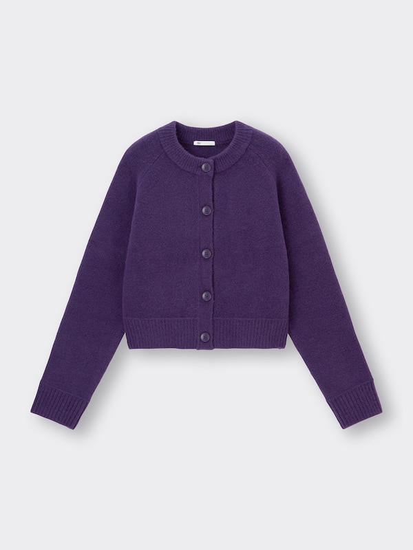 パフィータッチクルーネックショートカーディガン