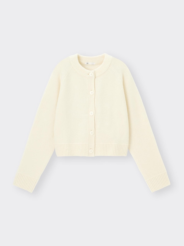 パフィータッチクルーネックショートカーディガン