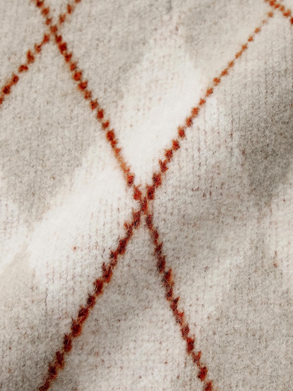 パフィータッチアーガイルVネックショートセーター