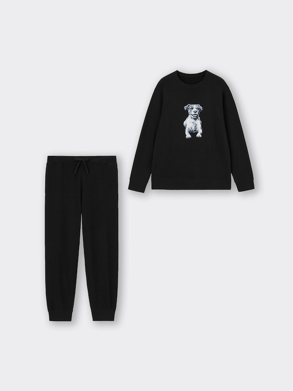 ストレッチソフトラウンジセット(ドッグ)(長袖&ロングパンツ)