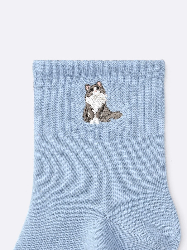 アンクルソックス(刺繍)