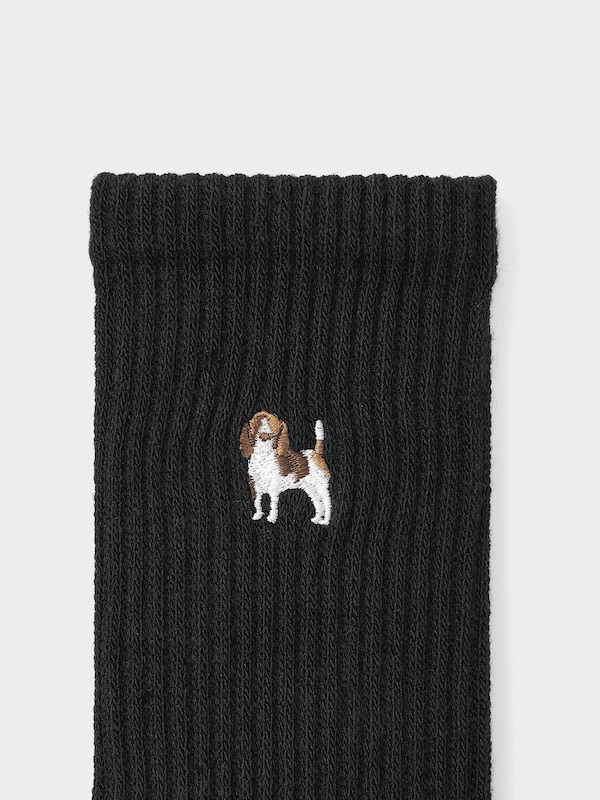 スタイルヒートパイルクルーソックス(刺繍)