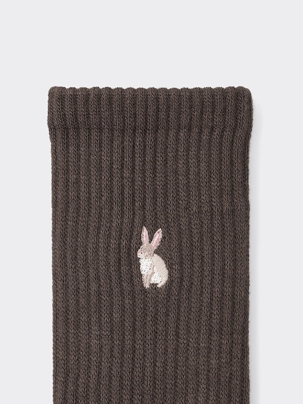 スタイルヒートパイルクルーソックス(刺繍)