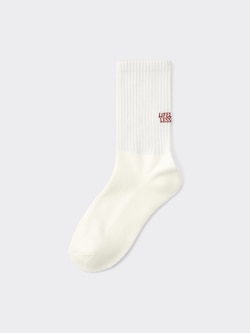 スタイルヒートパイルクルーソックス(ロゴ)