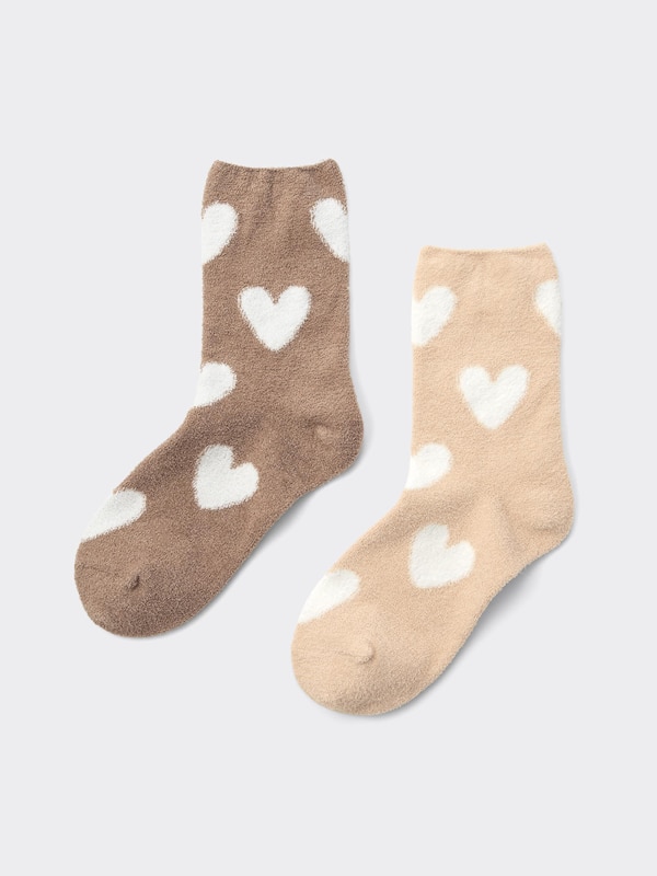 ルームソックス2P(ハート)