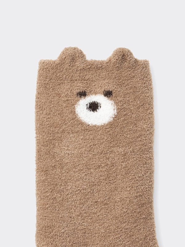 ルームソックス2P(くま)