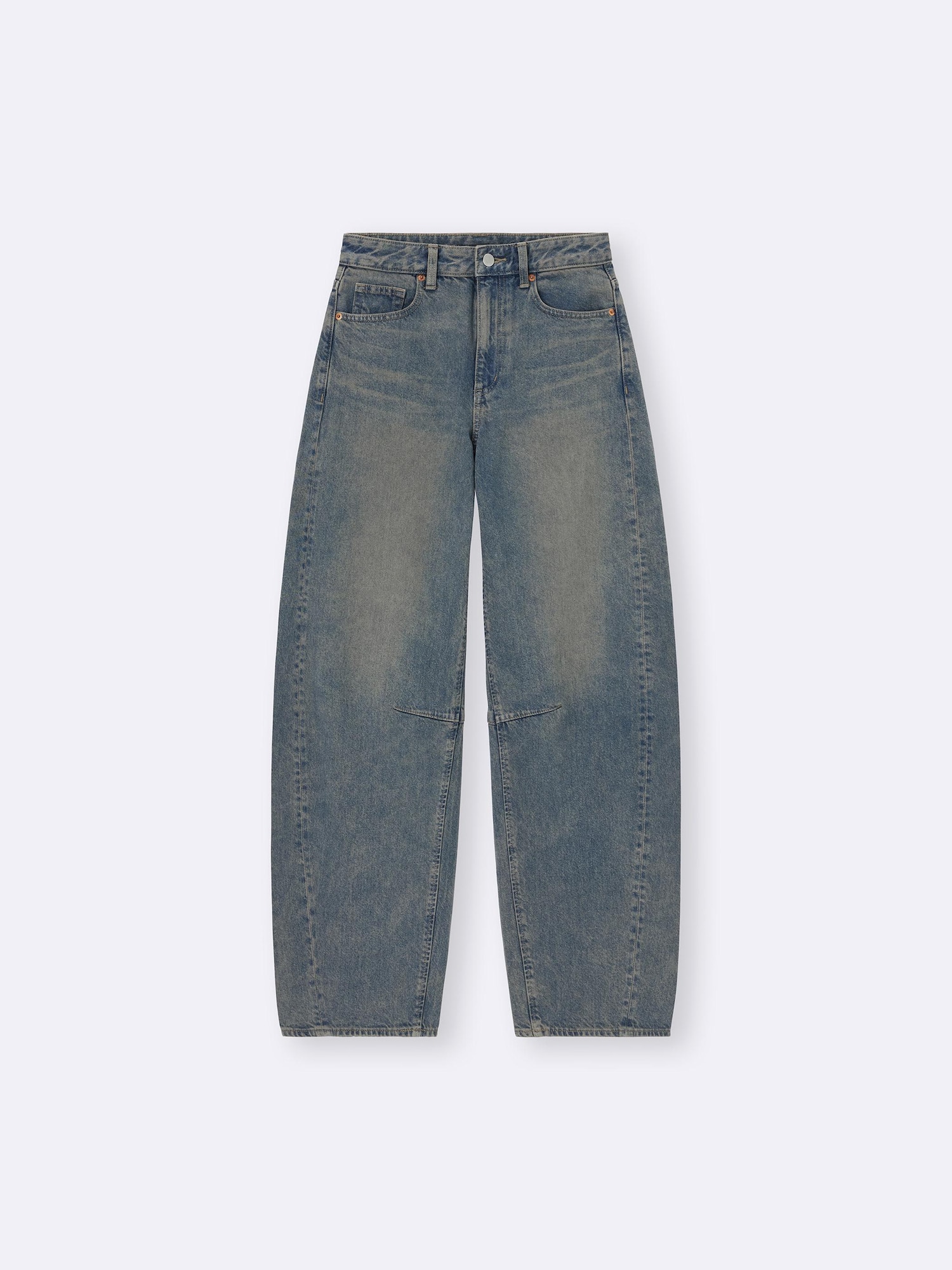 GU公式 | バレルレッグジーンズA+EC(丈長め81.0cm)(セットアップ