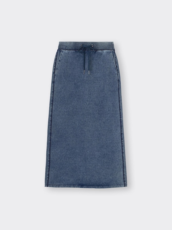 ウォッシュドスウェットマキシスカート