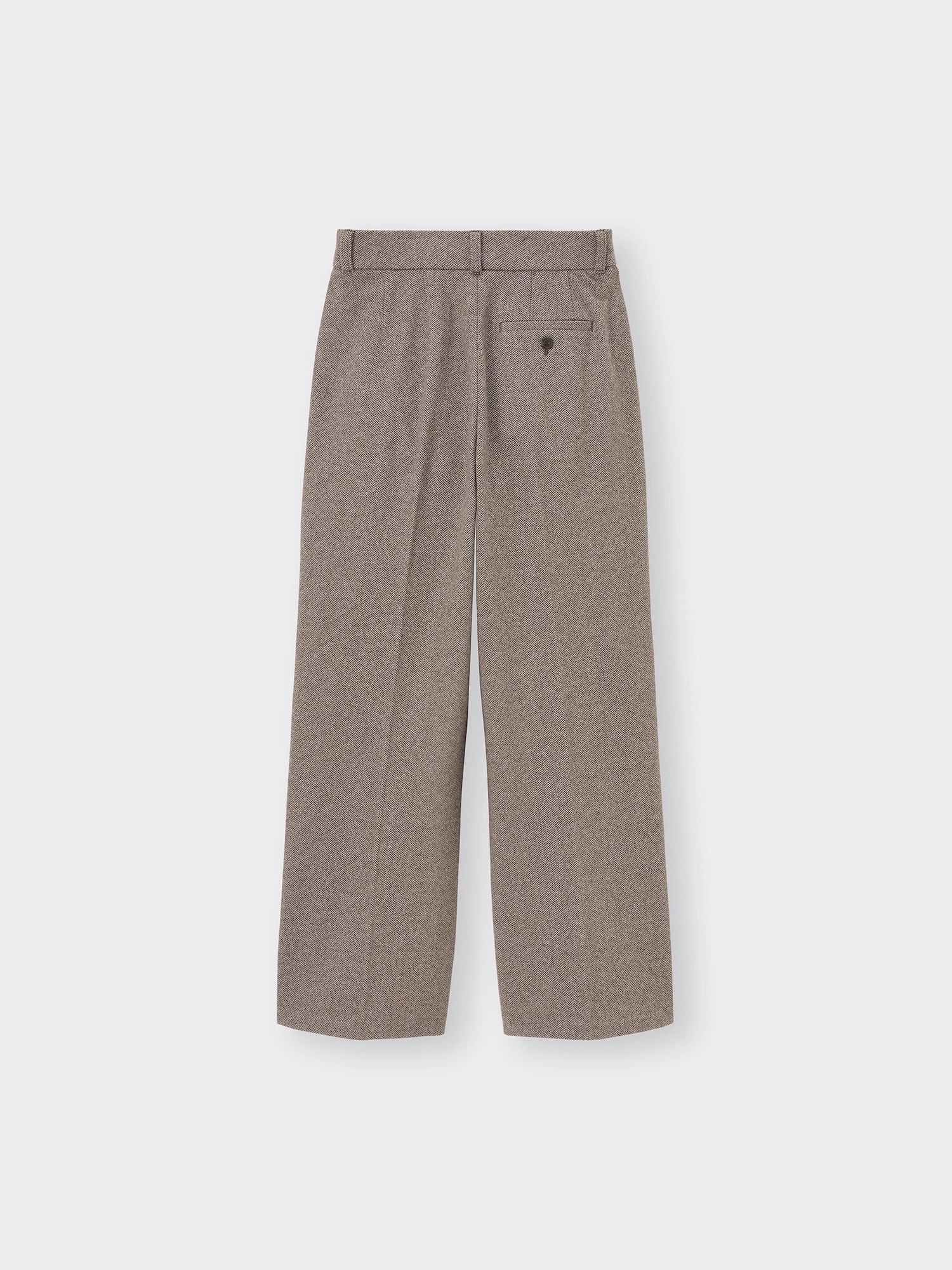 GU公式 | ヘリンボーンタックワイドパンツ(丈標準70.0～74.0cm)