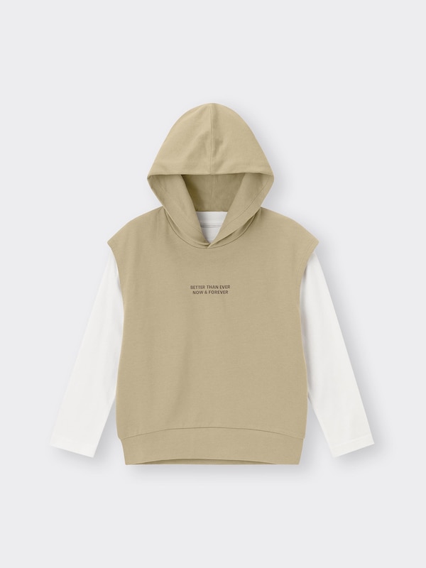 KIDS(男女兼用)2ピースベストレイヤードT(長袖)