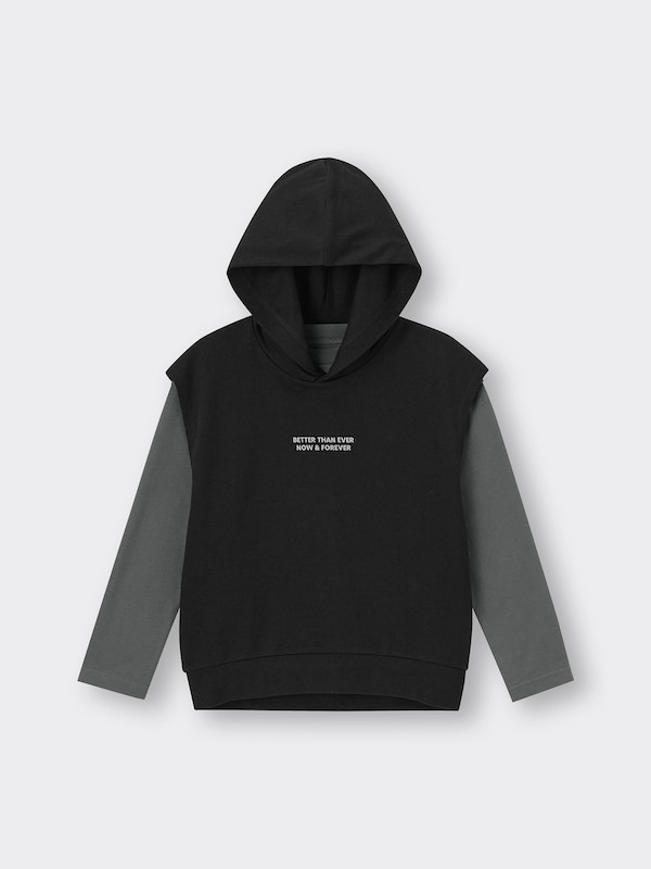 KIDS(男女兼用)2ピースベストレイヤードT(長袖)