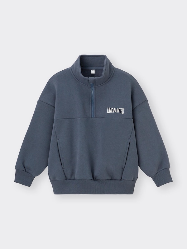 KIDS(男女兼用)ヘビーウェイトスウェットハーフジッププルオーバー