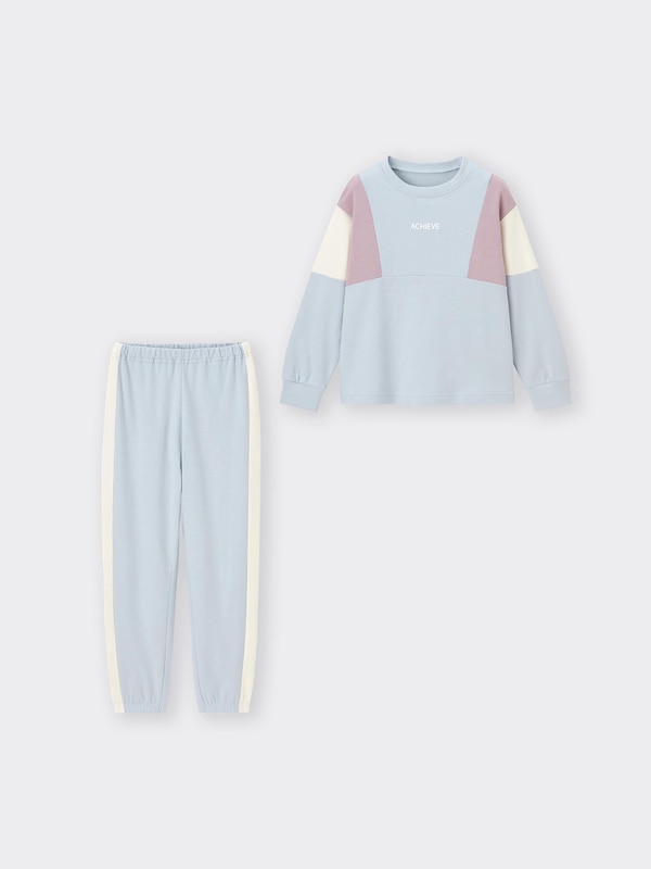 KIDS(男女兼用)コットンスウェットラウンジセット(切り替え)