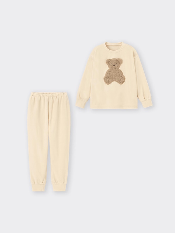 KIDS(男女兼用) フリースラウンジセット(長袖&ロングパンツ)(ベア)+E