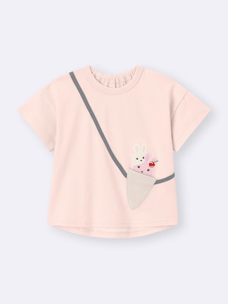 BABY(TODDLER)カンタンT(アイスクリーム)+E 【KIDS・TEEN】 【BABY(ベビー)】【GU公式/ジーユー】 【PINK】 BABY(TODDLER)カンタンT(アイスクリーム)+E 【KIDS・TEEN】 【BABY(ベビー)】【GU公式/ジーユー】 【PINK】