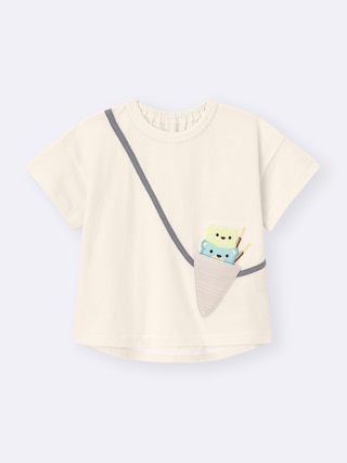 BABY(TODDLER)カンタンT(アイスクリーム)+E 【KIDS・TEEN】 【BABY(ベビー)】【GU公式/ジーユー】 【NATURAL】 BABY(TODDLER)カンタンT(アイスクリーム)+E 【KIDS・TEEN】 【BABY(ベビー)】【GU公式/ジーユー】 【NATURAL】
