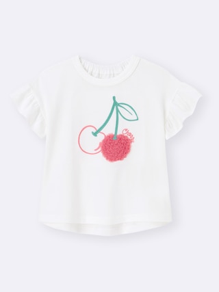 BABY(TODDLER)カンタンT(チェリー)+E 【KIDS・TEEN】 【BABY(ベビー)】【GU公式/ジーユー】 【OFF WHITE】 BABY(TODDLER)カンタンT(チェリー)+E 【KIDS・TEEN】 【BABY(ベビー)】【GU公式/ジーユー】 【OFF WHITE】