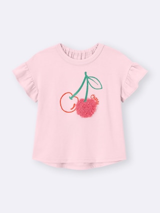 BABY(TODDLER)カンタンT(チェリー)+E 【KIDS・TEEN】 【BABY(ベビー)】【GU公式/ジーユー】 【PINK】 BABY(TODDLER)カンタンT(チェリー)+E 【KIDS・TEEN】 【BABY(ベビー)】【GU公式/ジーユー】 【PINK】
