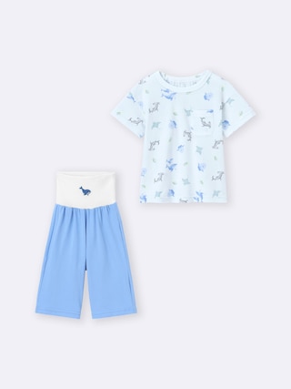 BABY(TODDLER)カンタンパジャマ(半袖&7分丈)+E 【KIDS・TEEN】 【BABY(ベビー)】【GU公式/ジーユー】 【BLUE】 BABY(TODDLER)カンタンパジャマ(半袖&7分丈)+E 【KIDS・TEEN】 【BABY(ベビー)】【GU公式/ジーユー】 【BLUE】