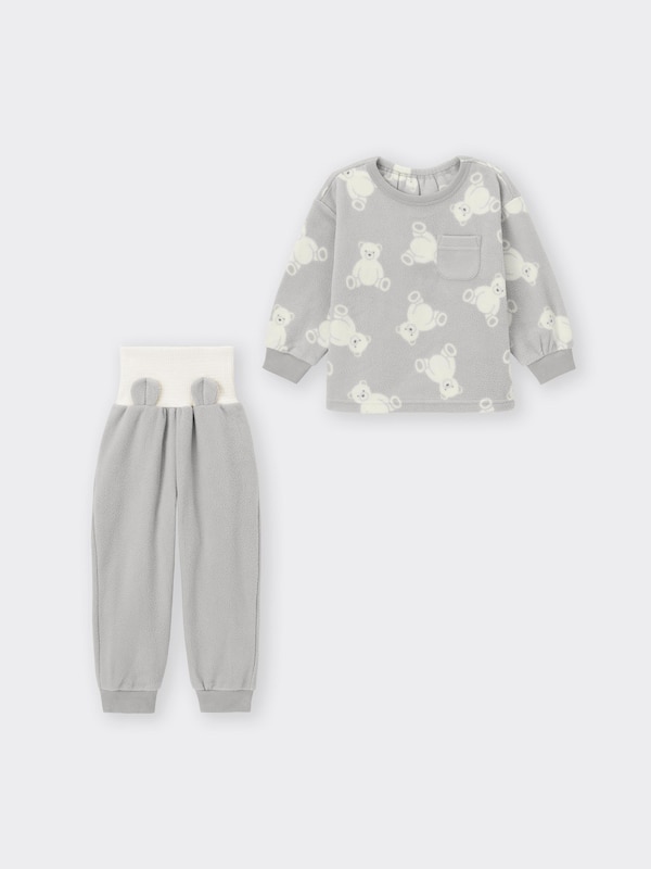 BABY(TODDLER)フリースカンタンパジャマ(長袖&ロングパンツ)+E
