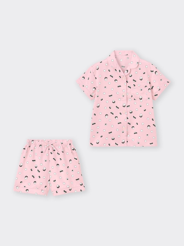 KIDS(男女兼用)サテンパジャマ(半袖&ショートパンツ) NANDEMOIKIMONO