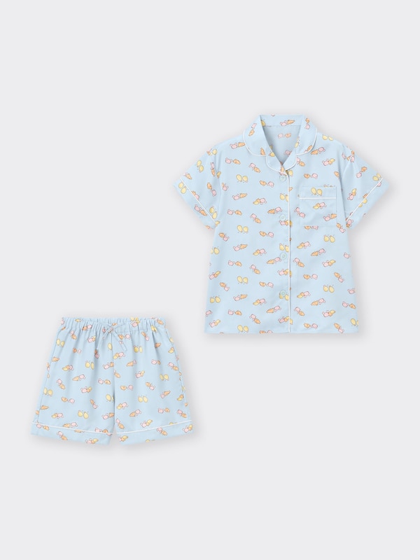 KIDS(男女兼用)サテンパジャマ(半袖&ショートパンツ) NANDEMOIKIMONO