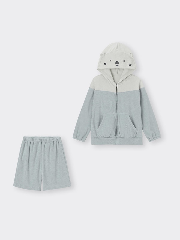 KIDS(男女兼用)ソフトパイルセット(長袖&ショートパンツ) NANDEMOIKIMONO