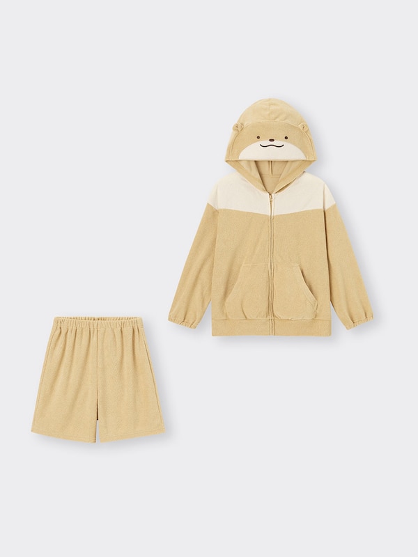 KIDS(男女兼用)ソフトパイルセット(長袖&ショートパンツ) NANDEMOIKIMONO