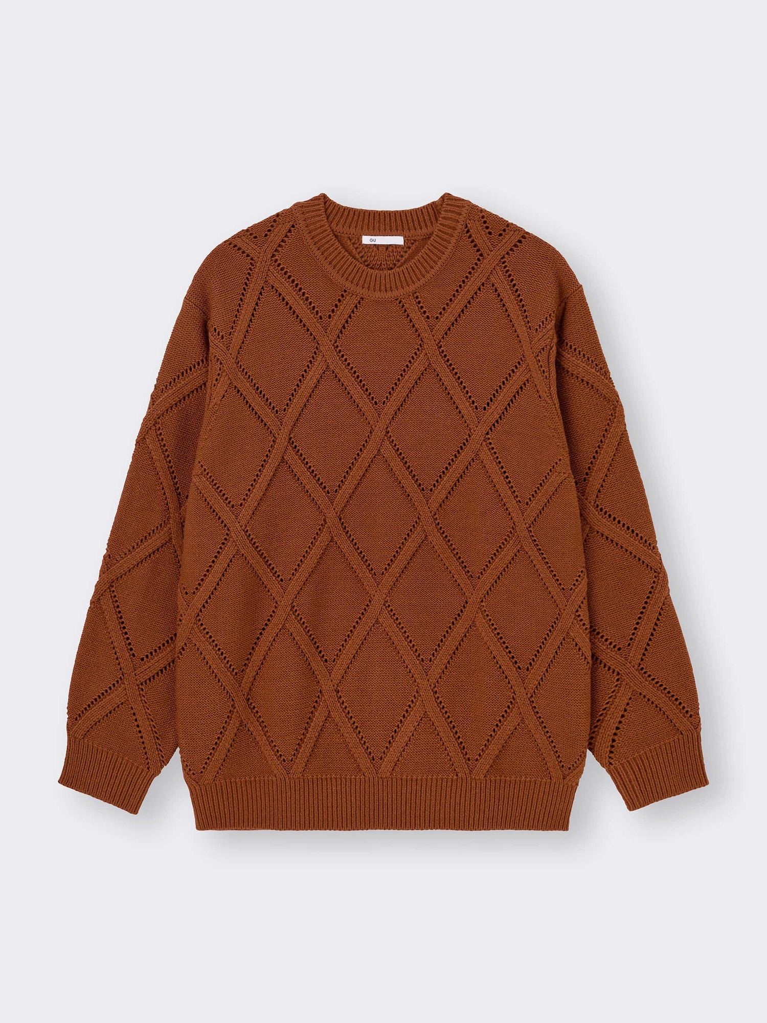 nana corn GU公式 | 透かし編みニットクルーネックセーターNT+E