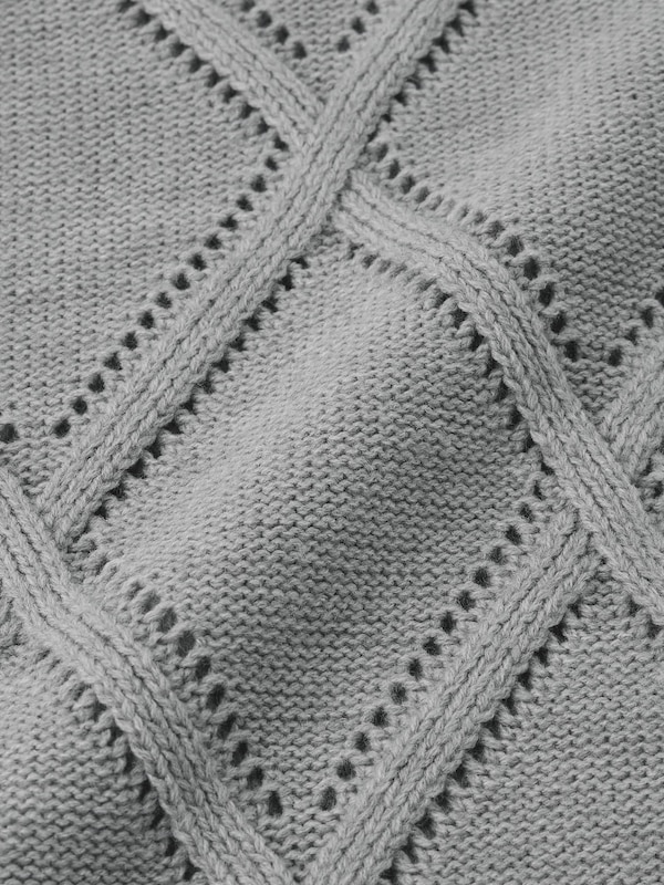 透かし編みニットクルーネックセーターNT+E