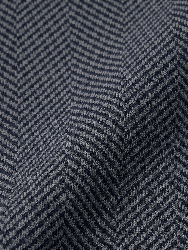 スムースニットクルーネックセーター(ヘリンボーン)