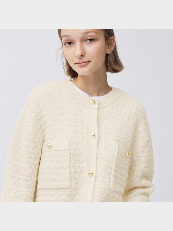 ダブルポケットニットジャケット(長袖)