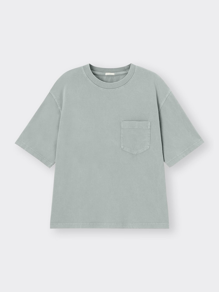 GU公式 | ウォッシュドワイドクロップドT(5分袖)