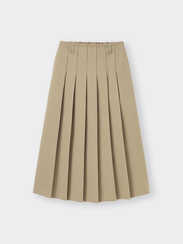 プリーツAラインミディスカートQ