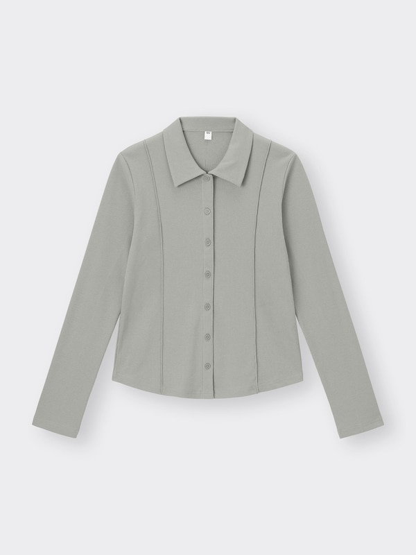 リブポロカーディガンQ