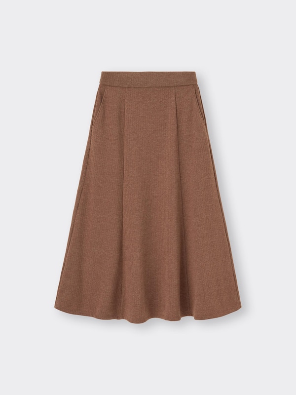 ブラッシュドリブフレアスカートZ+E