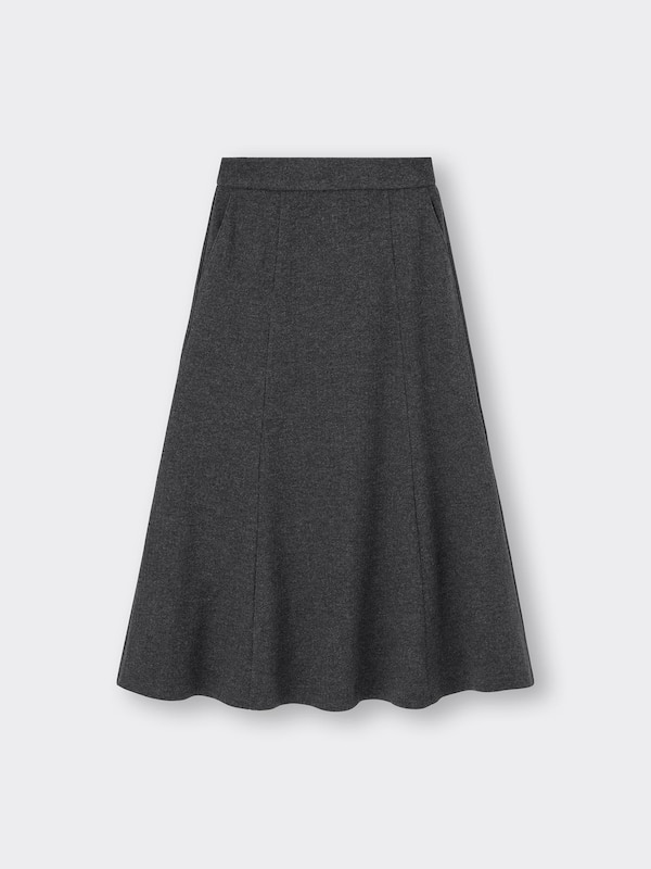 ブラッシュドリブフレアスカートZ+E