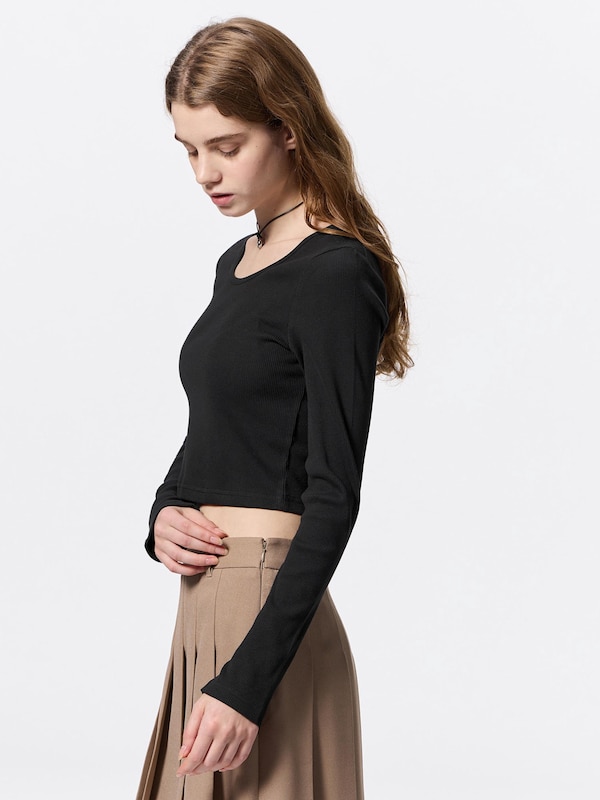 リブクロップドT(長袖)