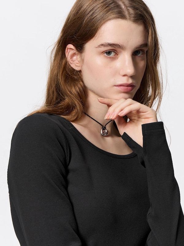 リブクロップドT(長袖)