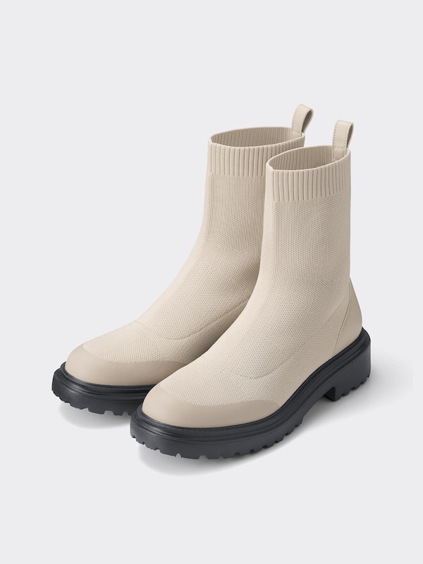 ニットソックスボリュームソールブーツ+X