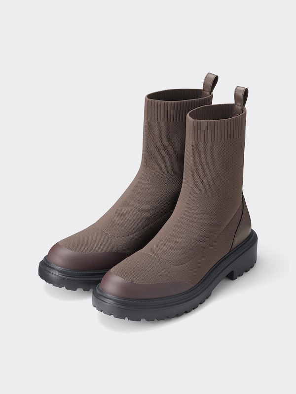 ニットソックスボリュームソールブーツ+X