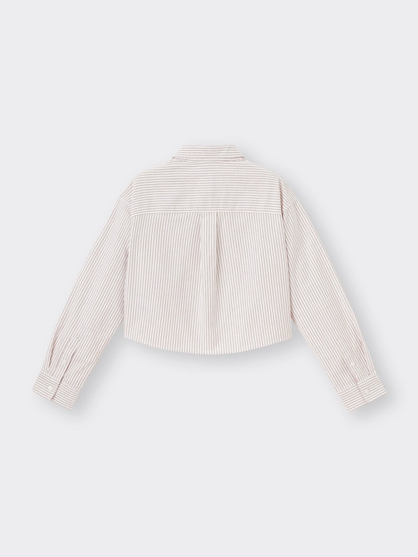 オックスフォードストライプショートシャツ(2024年秋アイテム)