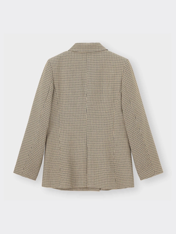 ダブルブレストチェックジャケット(セットアップ可能)