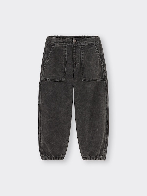 KIDS(男女兼用)デニムワイドワークジョガーパンツ