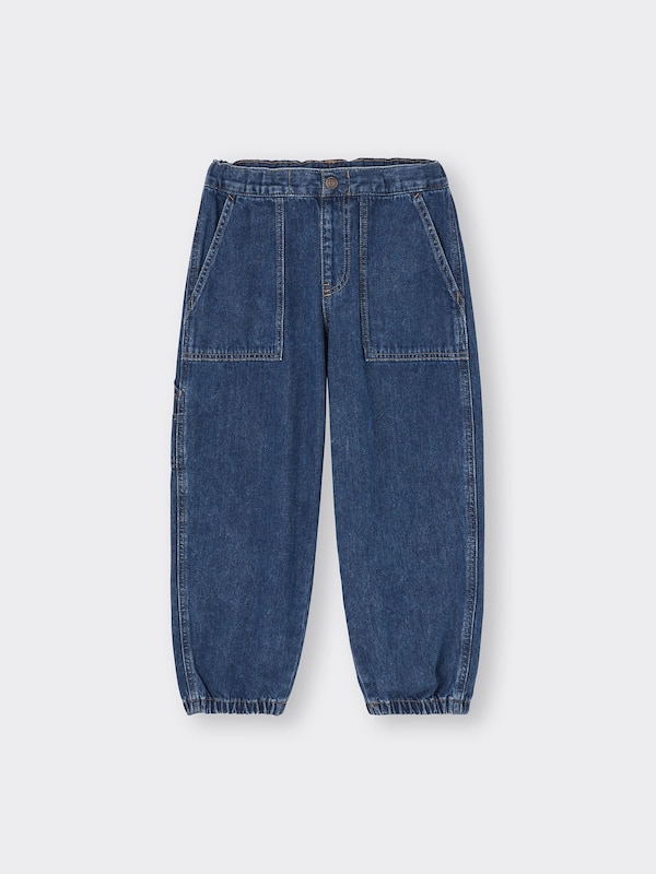 KIDS(男女兼用)デニムワイドワークジョガーパンツ